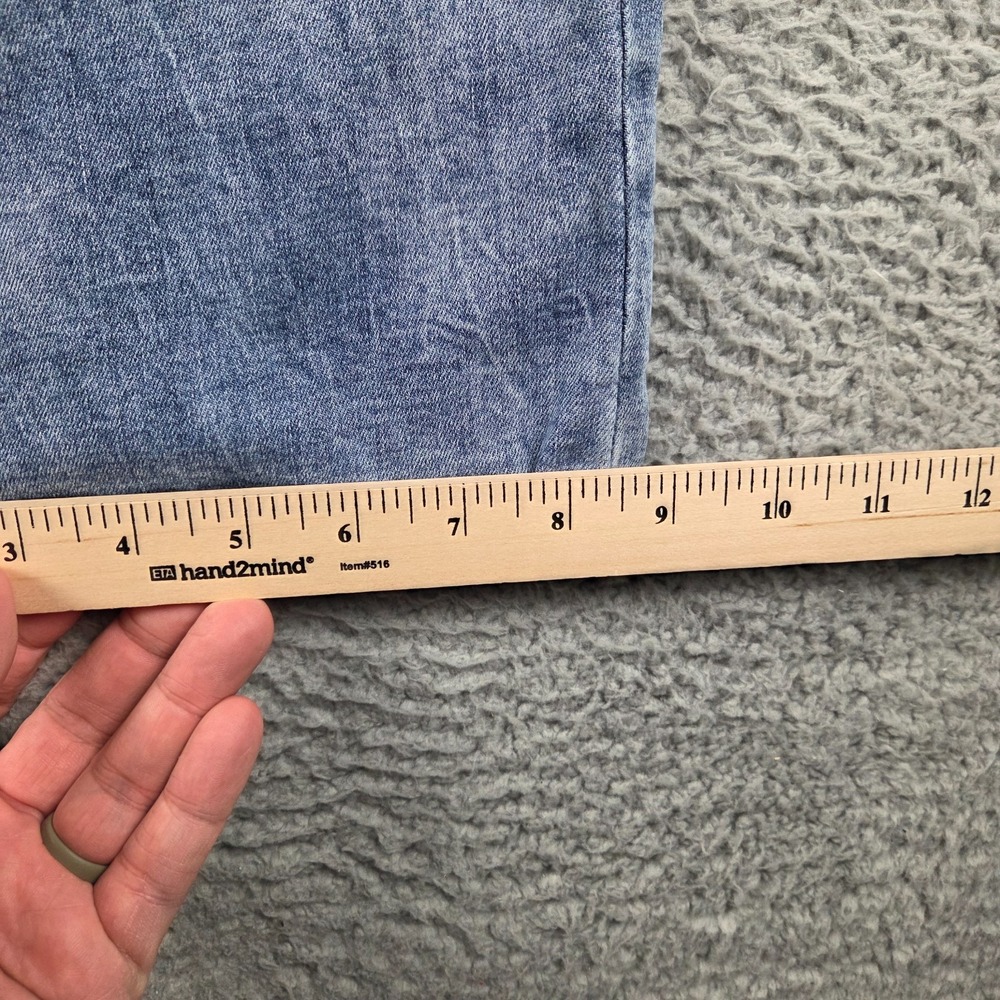 Salvage Anarchy Buckle Jeans Mens 40R (42x31) Blue Relaxed Straight Distressed - Picture 7 of 13